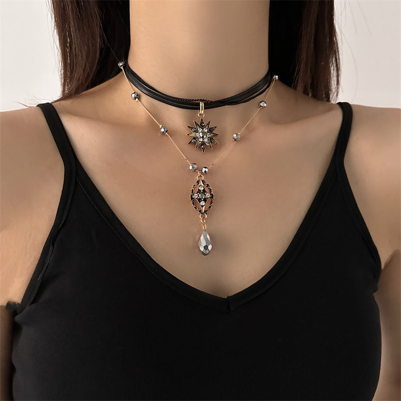 Emo Star Crystal Layering Necklace