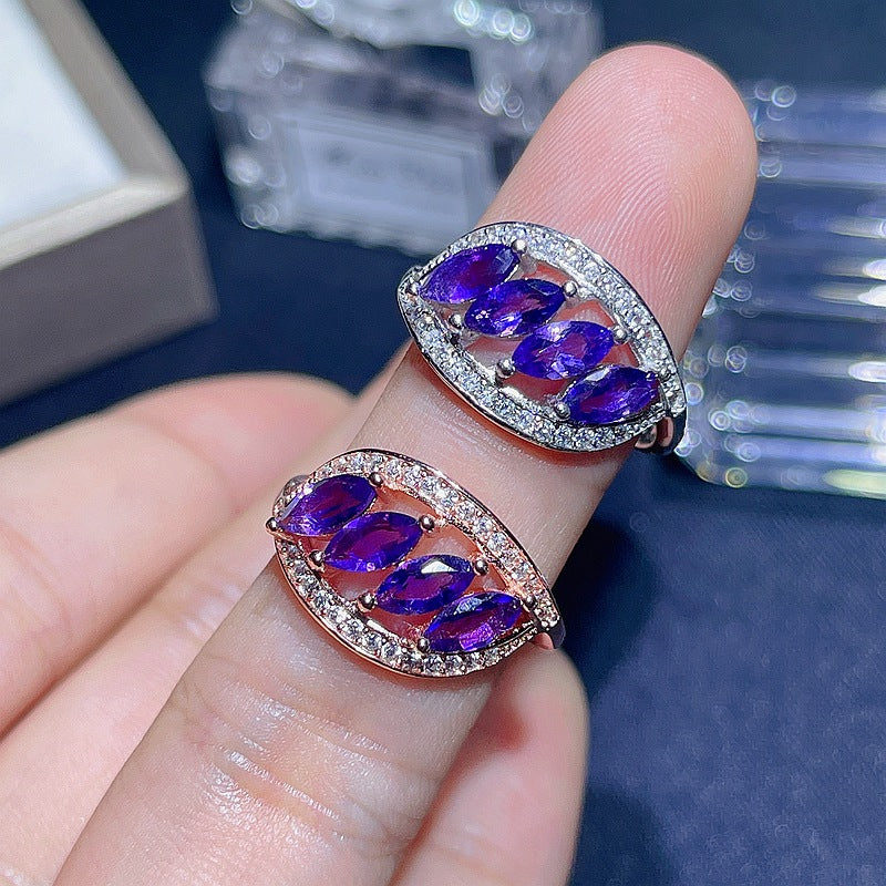 Amethyst 4 Stone February Rings Gift | FME - R171