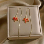 14K Gold Plated Maple Leaf Earrings Collection | GS040