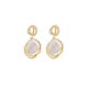 Geometric Oval Cateyes Drop Earrings