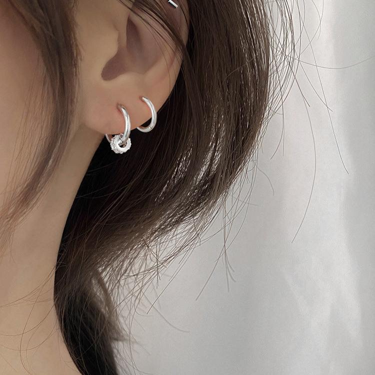 Multi Way Geometric Small Ring Huggie Hoop Earring