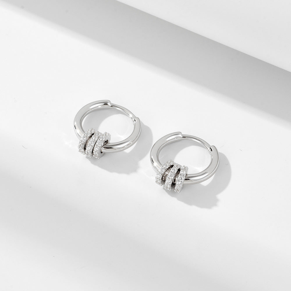 Multi Way Geometric Small Ring Huggie Hoop Earring