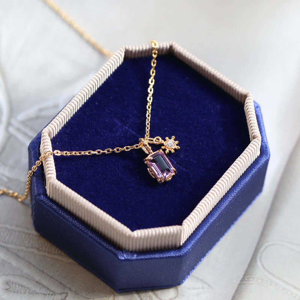  Gold Amethyst Necklace