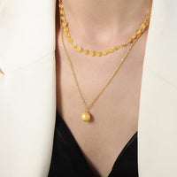 Gold Bling Ball Layering Necklace