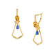Gold Citrine Stone Vintage Earrings
