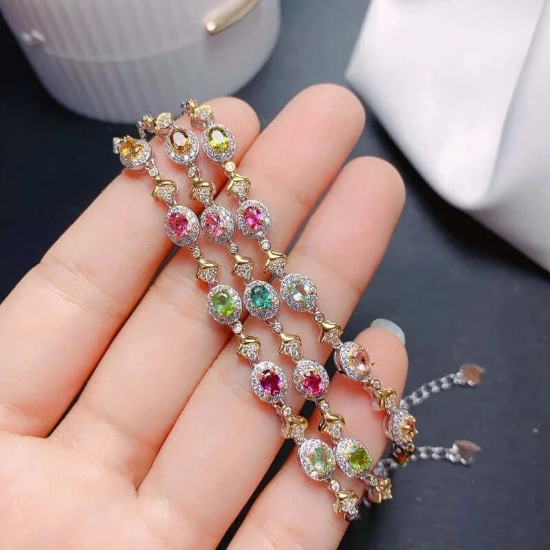 Gold Colorful Crystal Bracelet
