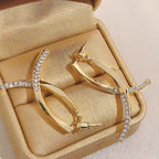Gold Criss Cross Earrings