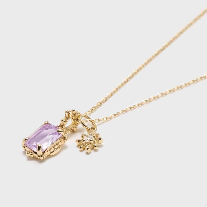 Gold Crystal Pendant Necklace