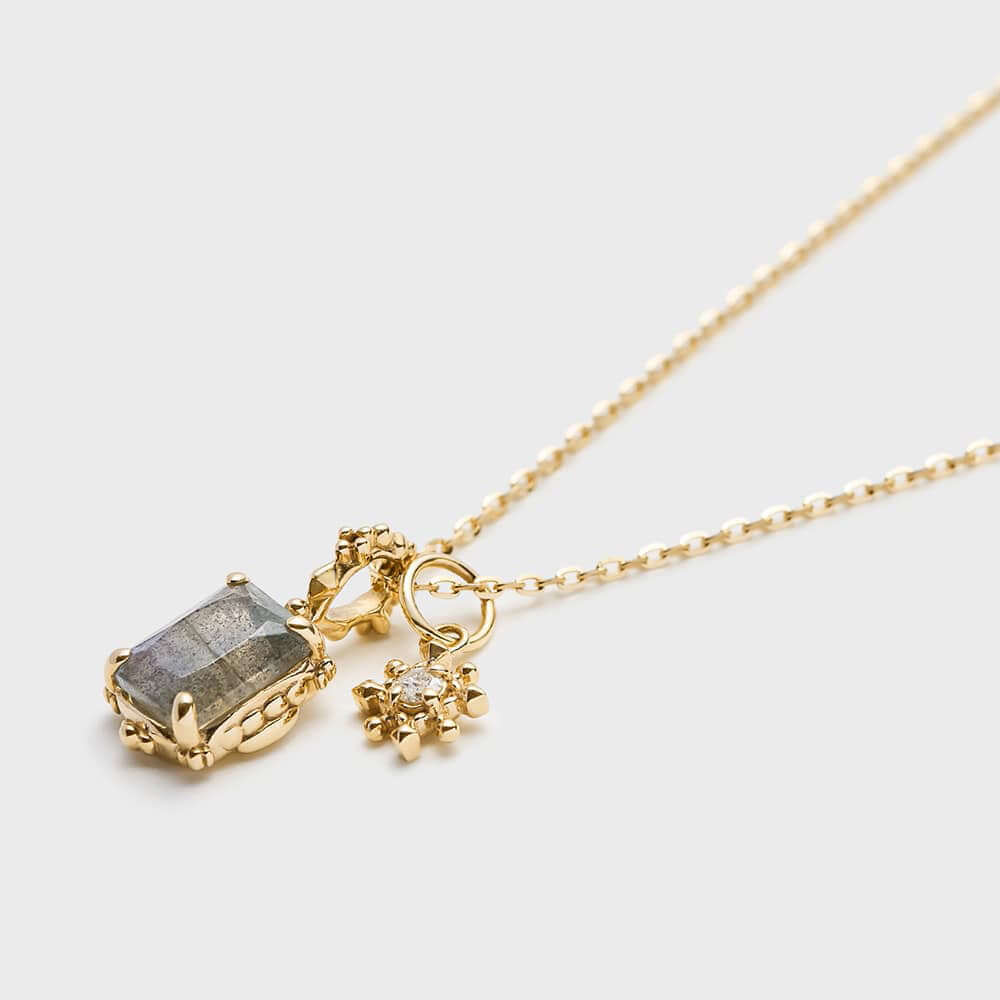 Gold Crystal Sandstone Necklace