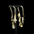 Gold Geometric Tassel Earrings