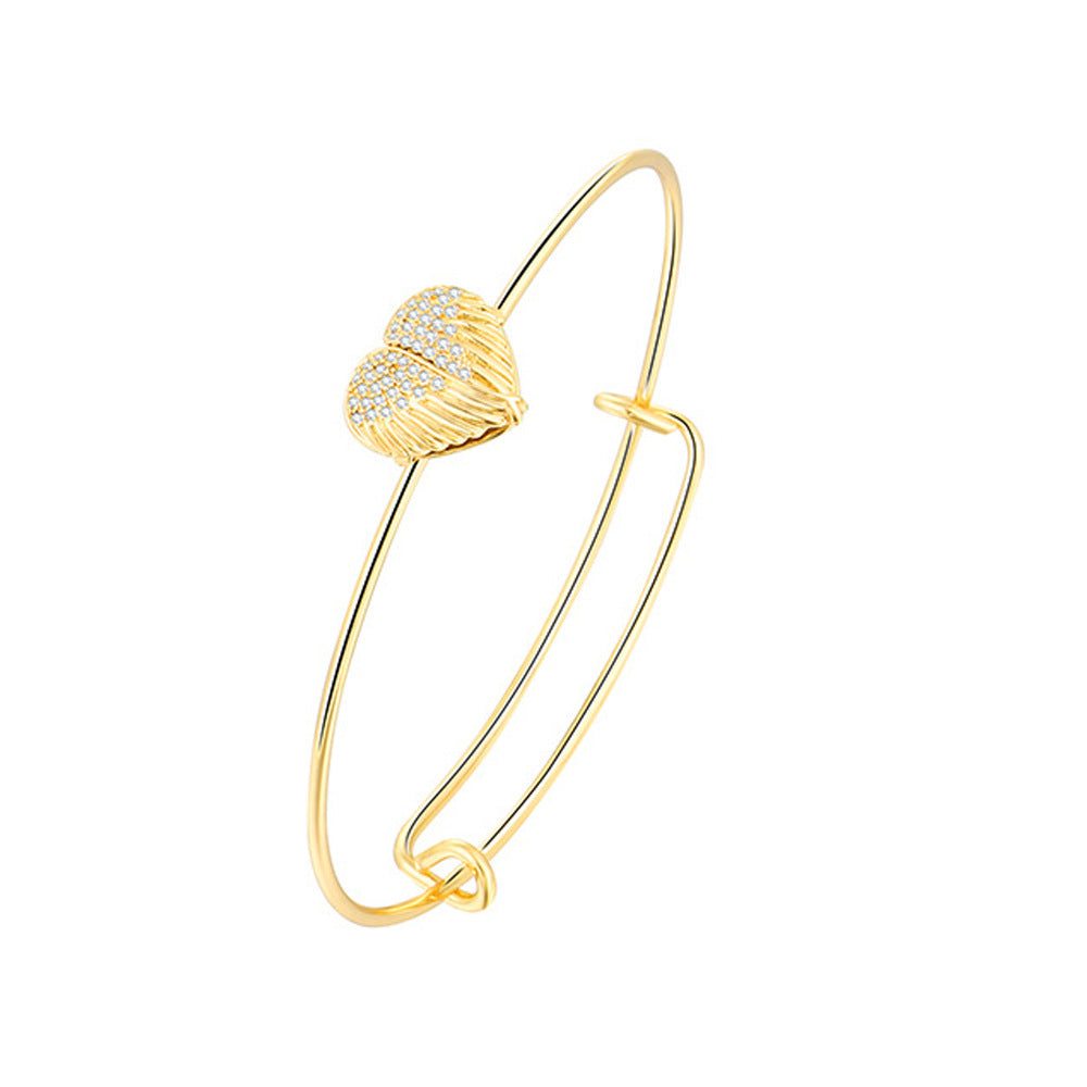 Gold Heart Memory Photo Bracelet