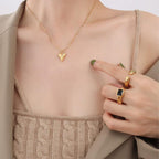 Gold Heart Satellite Necklace