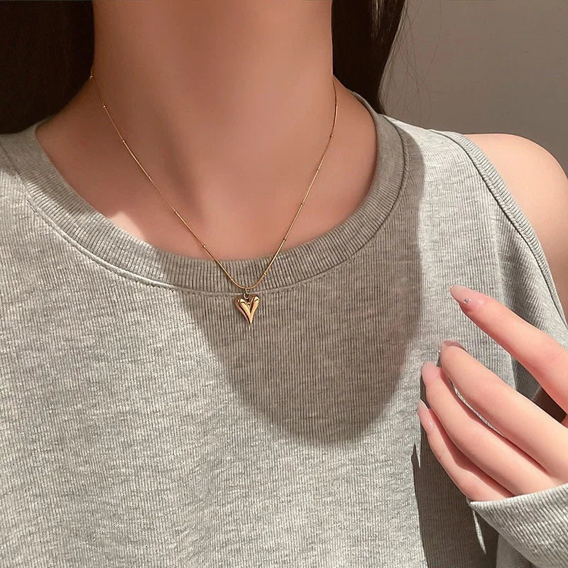 Gold Heart Satellite Necklace