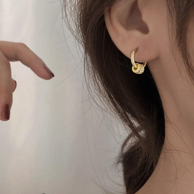 Multi Way Geometric Small Ring Huggie Hoop Earring