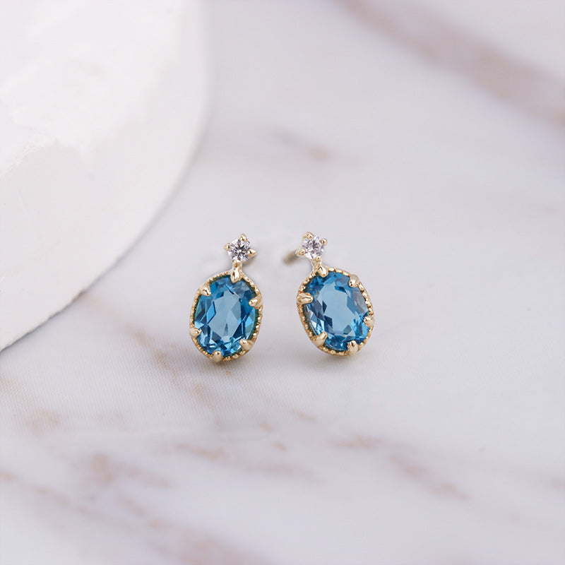 London Blue Topaz Earrings, Topaz Jewelry, Blue Gemstone Earrings