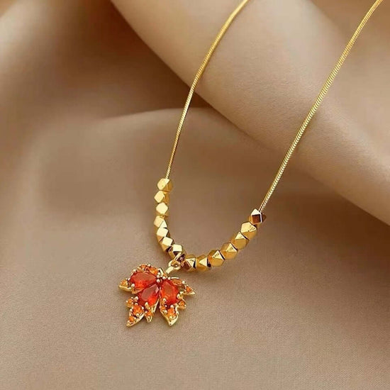 Gold Maple Leaf Necklace