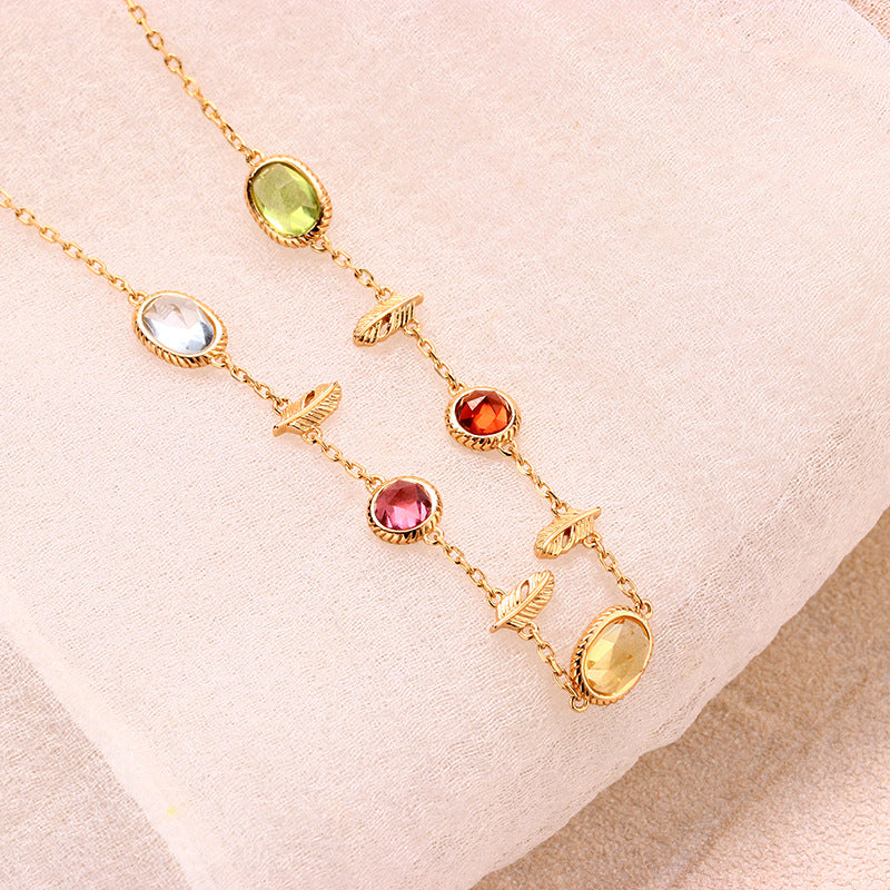 Gold Multistone Necklace