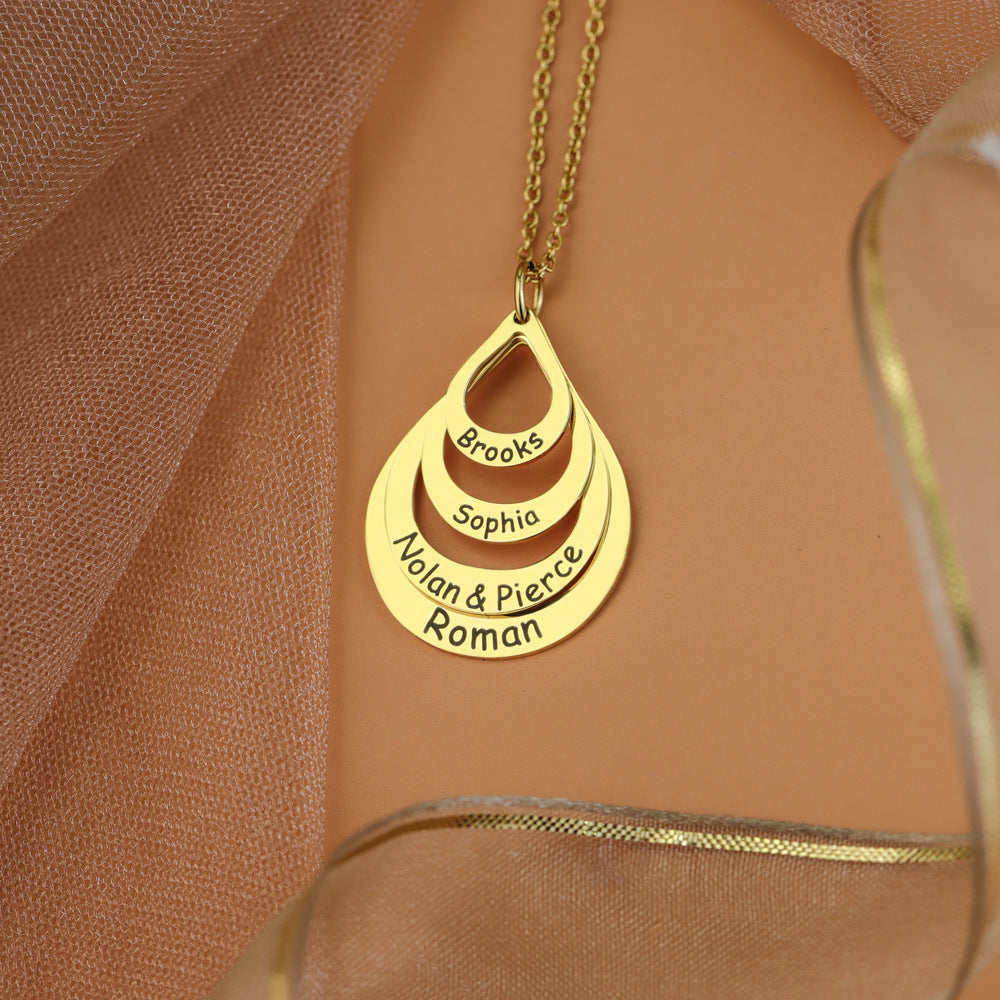 Gold Name Pendant Necklaces 