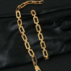 18K Gold Oval Link Chain Bracelet 