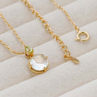 Peridot Amethyst Green Stone Necklace