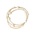Baroque Freshwater Pearl 2 Way Layer Wrap Bracelet 