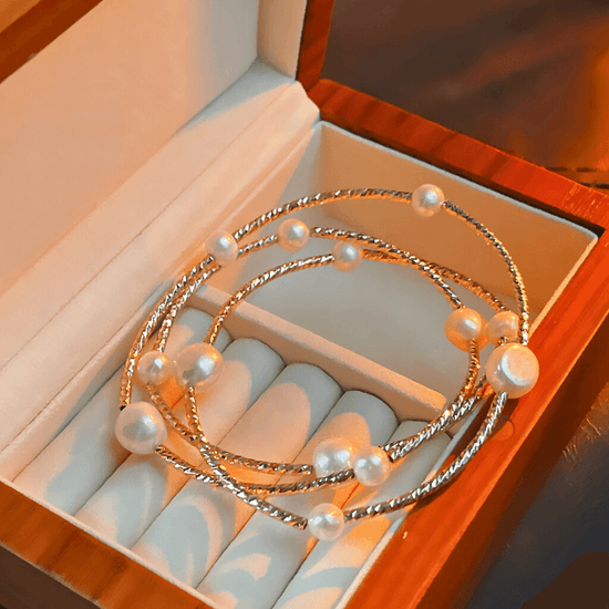 Baroque Freshwater Pearl 2 Way Layer Wrap Bracelet 