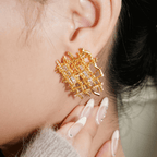 Braided Woven Dainty Choker Necklace Set Gold