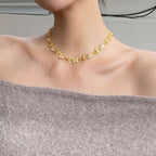 Gold Plated Braided Woven Dainty necklace