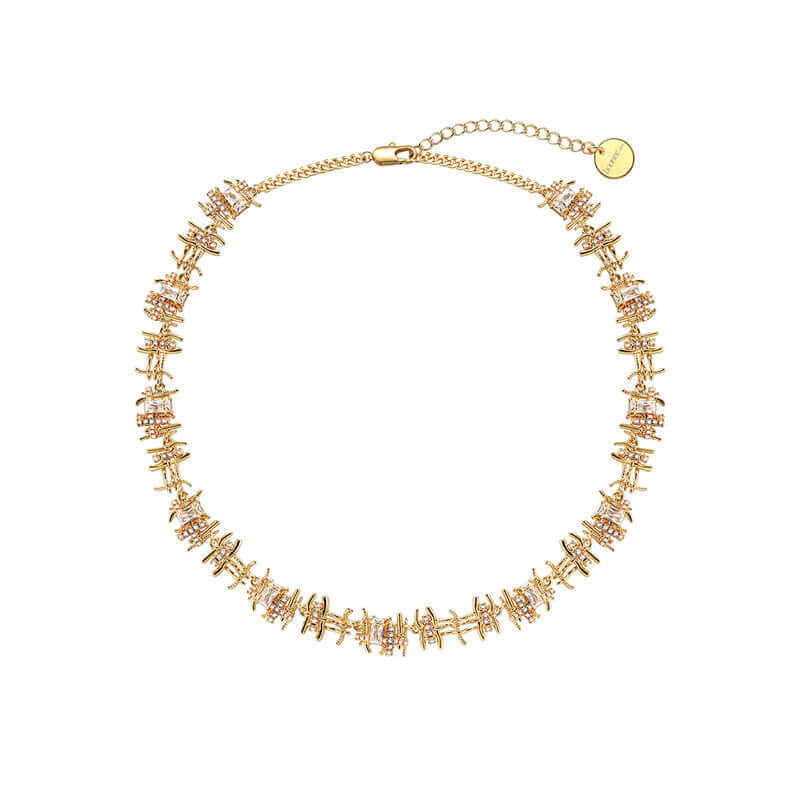 Gold Plated Braided Woven Necklace