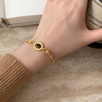 Gold Plated Stone Bracelet