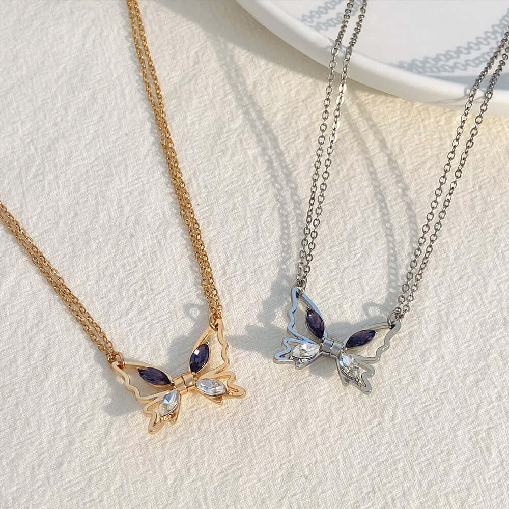 Butterfly Magnetic Necklace Set