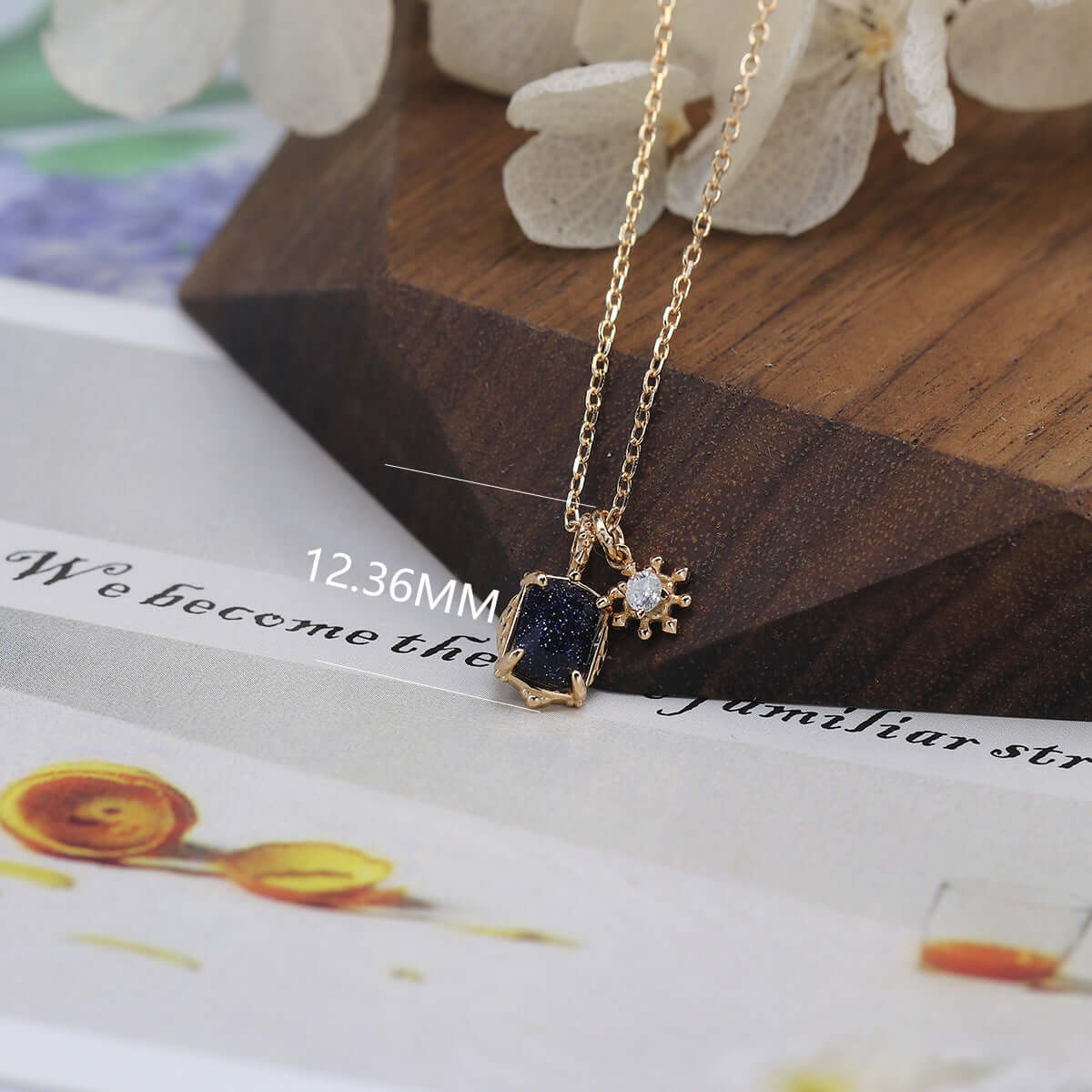  Gold Snowflake Pendant Necklace