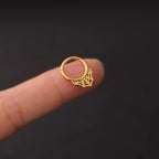 Gold Spider Web Hinged Hoop Septum Ring