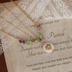 Gold Star Pendant Stone Layering Necklace