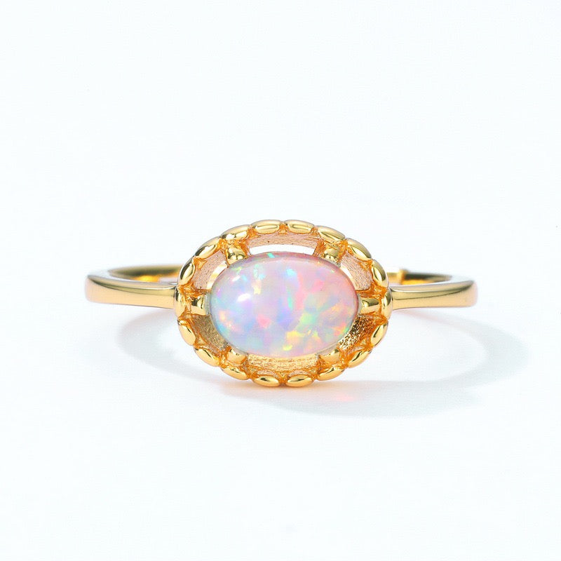 Gold Tiny Opal Ring