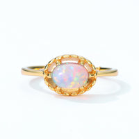 Gold Tiny Opal Ring