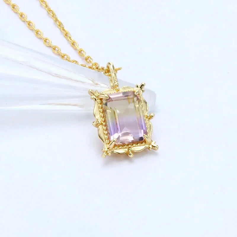 Gold Vermeil Crystal Necklace