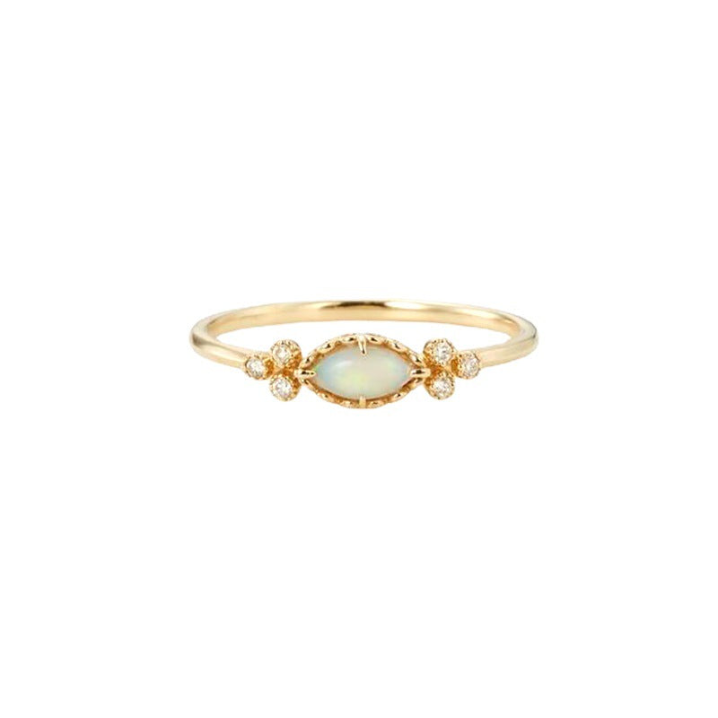 Gold Vermeil Opal Gemstone Ring