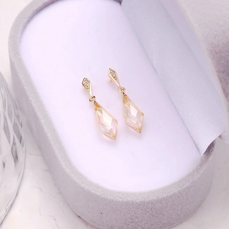 Gold Vermeil Quartz Dangle Earrings