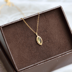 Gold Vintage Peridot Pendant Necklace