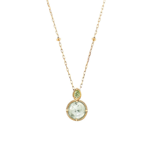 Green Amethyst Birthstone Necklace