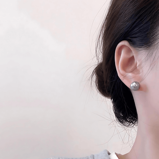 Grey Pearl Earrings