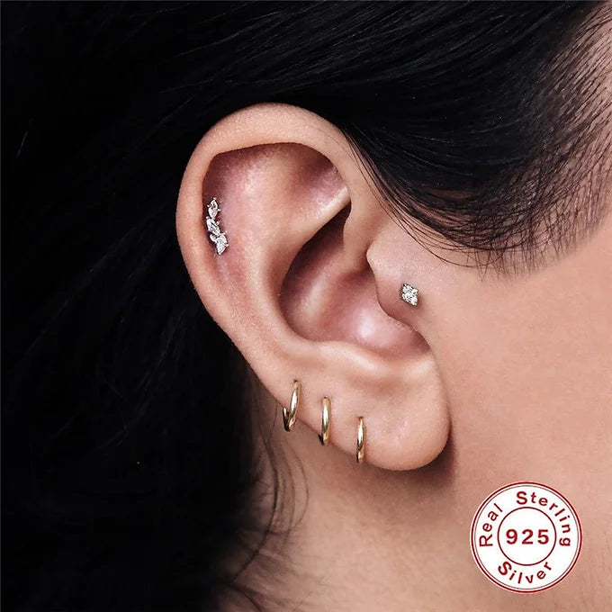 cartilage earrings, piercing jewelry, cartilage piercing, body jewelry, helix piercing, helix earrings, tragus piercing