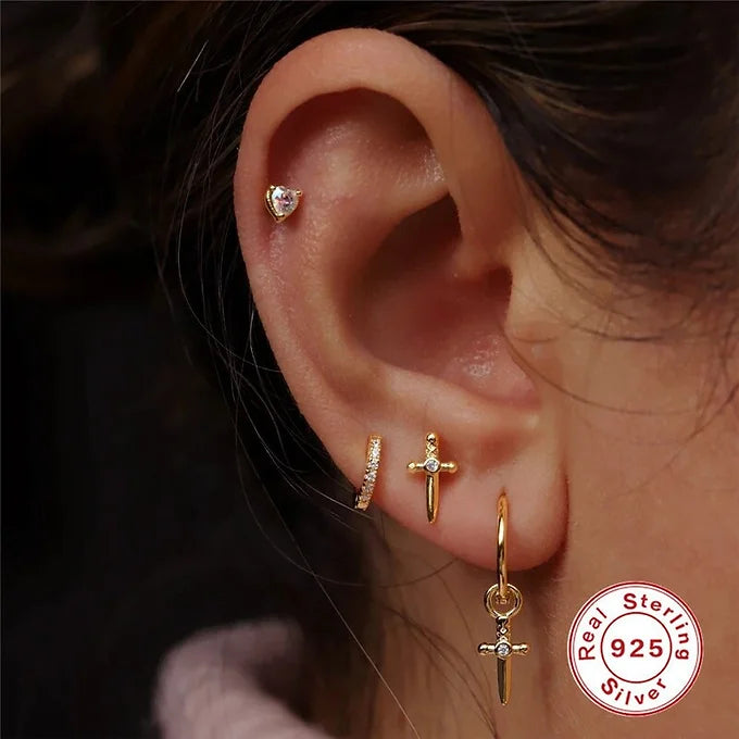 cartilage earrings, piercing jewelry, cartilage piercing, body jewelry, helix piercing, helix earrings, tragus piercing