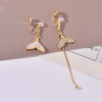 Whale Tail Earrings, Petite Mermaid Tail Ear Clip, Teenager Gifts
