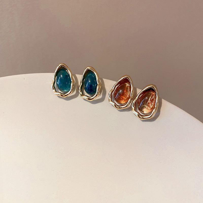 Fashion Teardrop Stud Earrings, Resin Earrings | HE6199