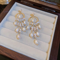 Baroque Freshwater Pearl Chandelier Earrings