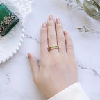 14K Gold Natural Peridot Ring, Eternity Band Ring, Anniversary Gifts