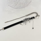 Spider Serpent Black Leather Collar Choker Necklace Punk