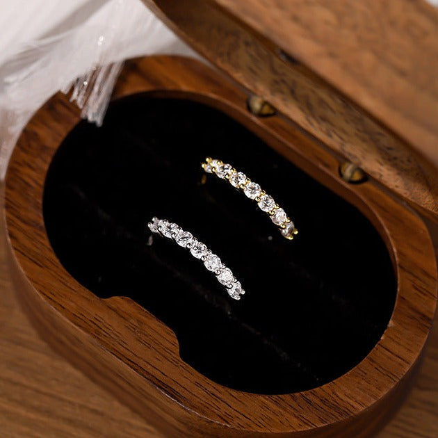 Minimal Tiny Heart Layer Stacking Ring Set